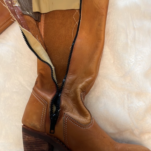 Vintage Cognac leather cowboy boots - Picture 14 of 16